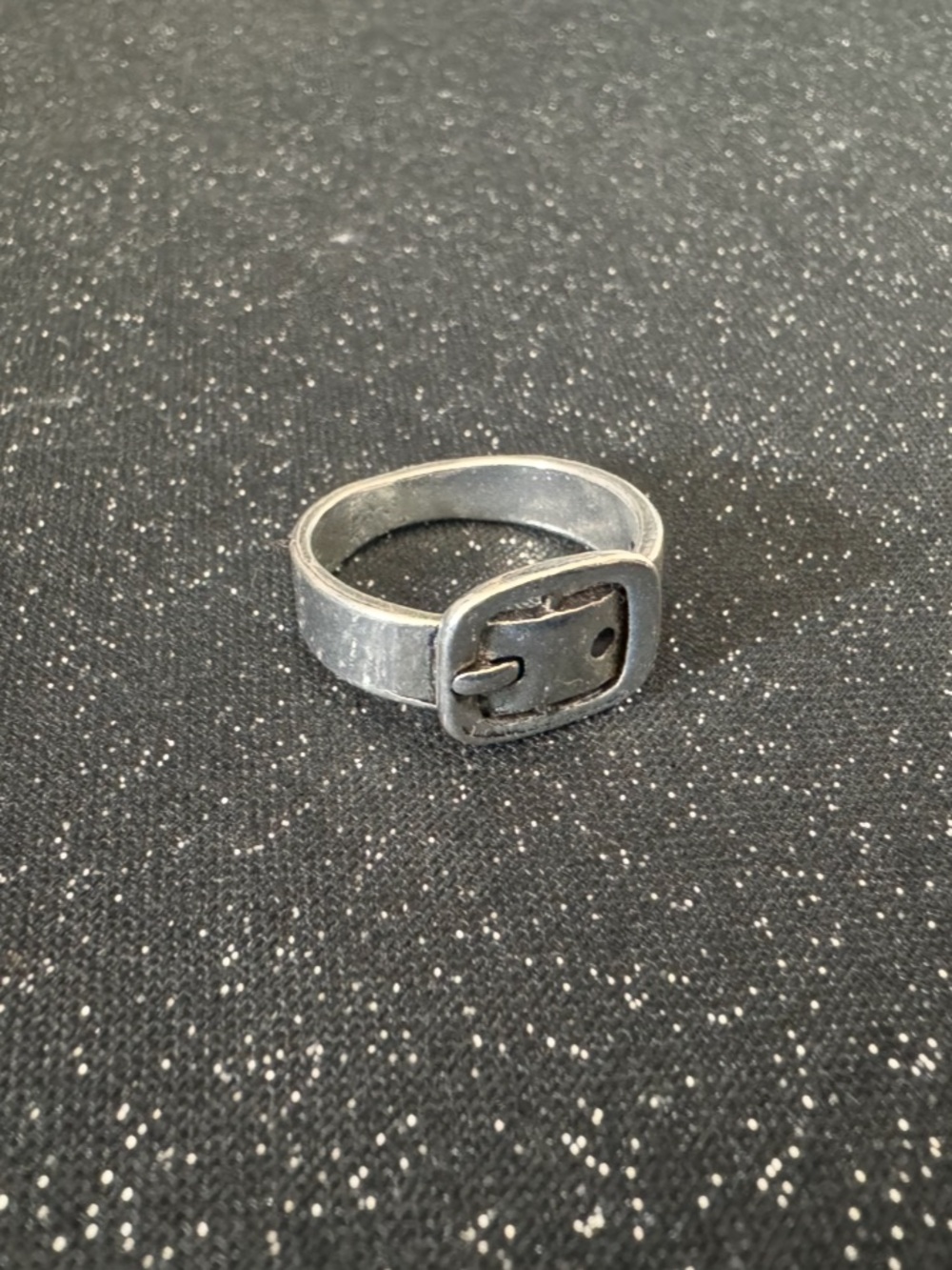 Belt Buckle Silver Ring